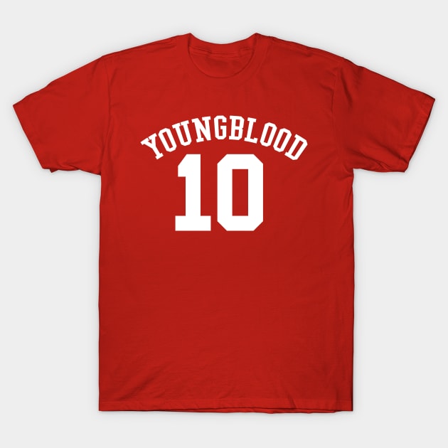 Youngblood 10 T-Shirt by MindsparkCreative